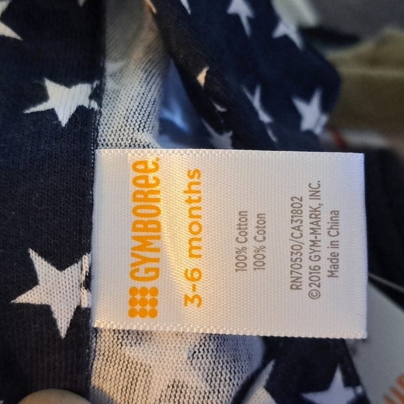 Gymboree boys 3-6 months romper stars & stripes 4th of July NWT - Picture 3 of 4